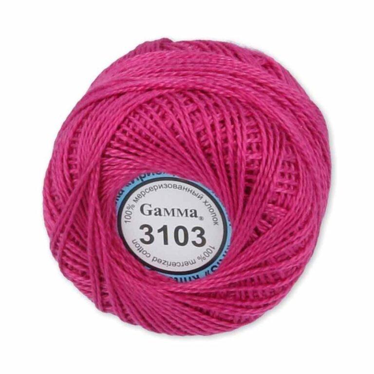 Пряжа для вязания GAMMA «ИРИС» (№3103) Ярко-малиновый