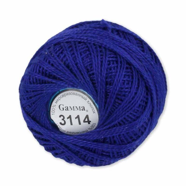 Пряжа для вязания GAMMA «ИРИС» (№3114) Синий