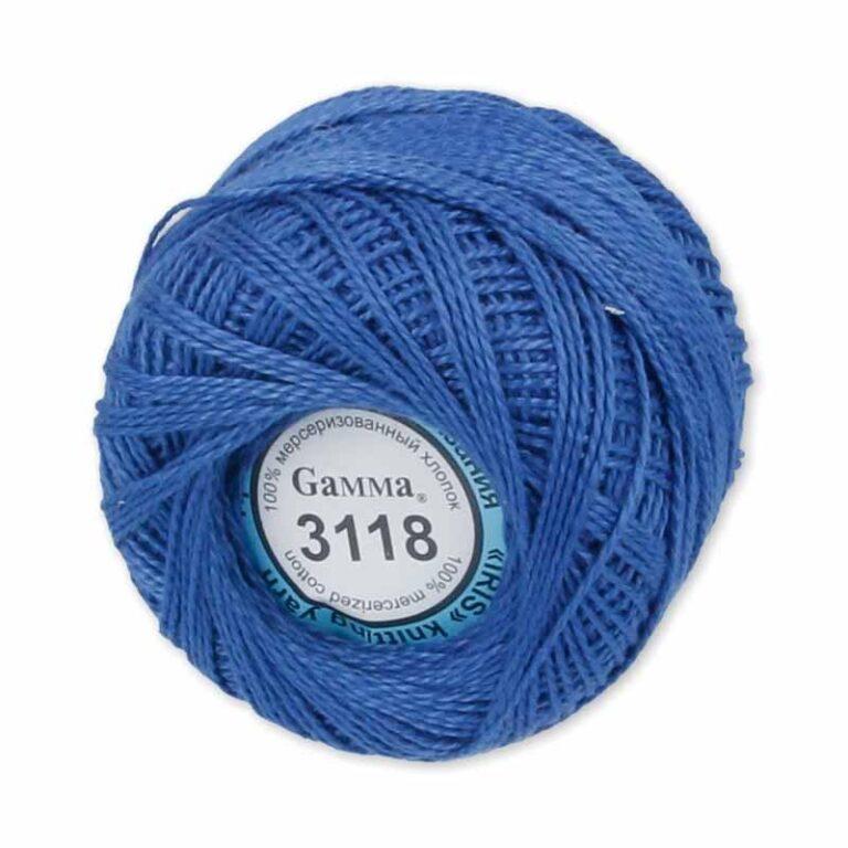 Пряжа для вязания GAMMA «ИРИС» (№3118) Синий