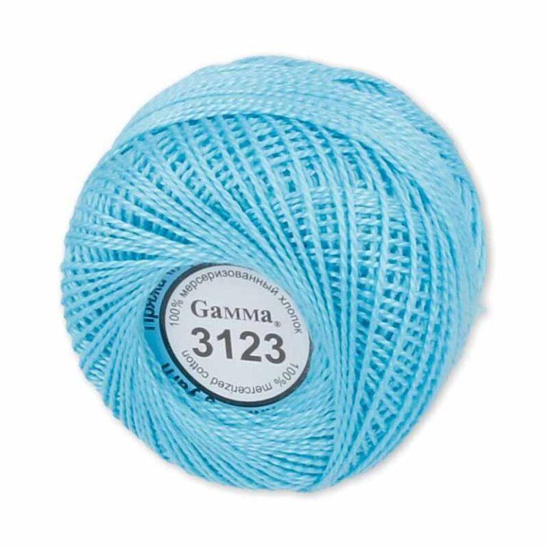 Пряжа для вязания GAMMA «ИРИС» (№3123) Голубой
