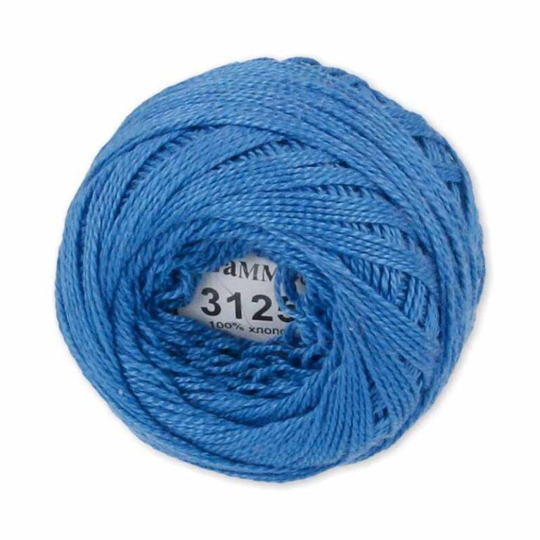 Пряжа для вязания GAMMA «ИРИС» (№3125) Светло-синий