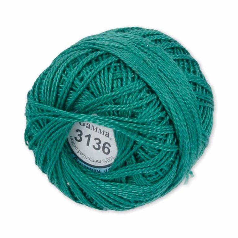 Пряжа для вязания GAMMA «ИРИС» (№3136) Ярко-зеленый