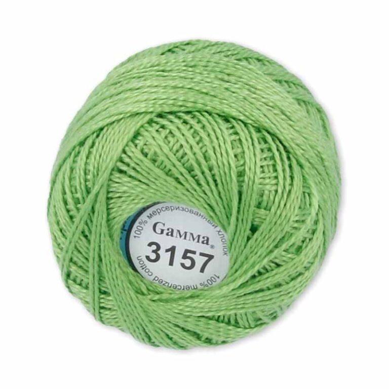 Пряжа для вязания GAMMA «ИРИС» (№3157) Салатовый