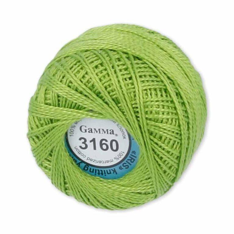 Пряжа для вязания GAMMA «ИРИС» (№3160) Ярко-зеленый