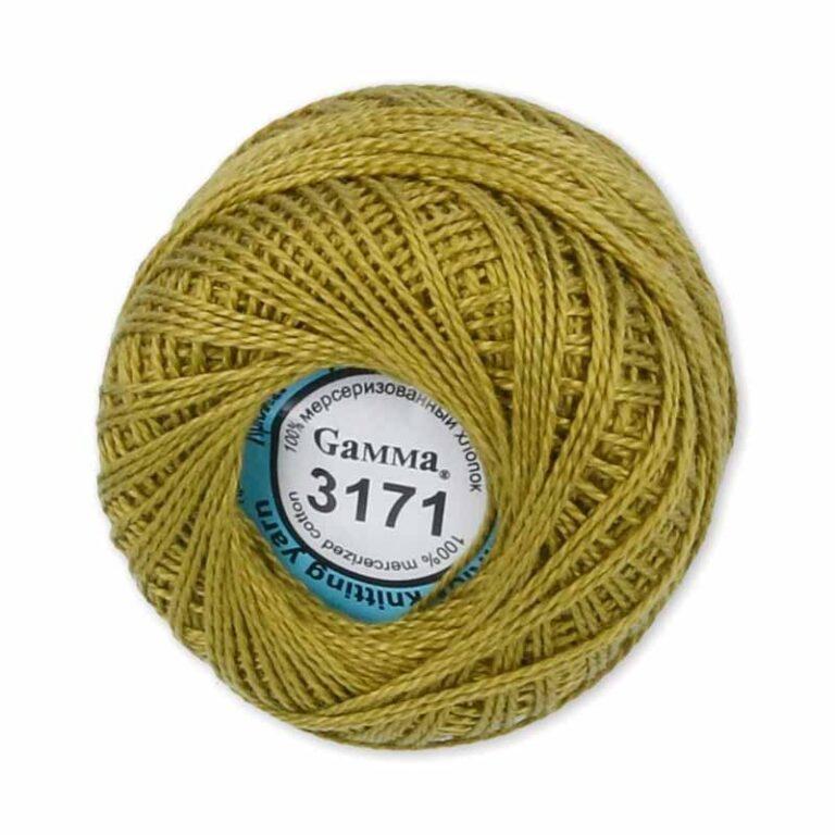 Пряжа для вязания GAMMA «ИРИС» (№3171) Светлый хаки