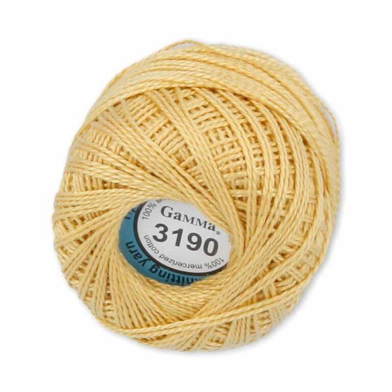 Пряжа для вязания GAMMA «ИРИС» (№3190) Грязно-желтый
