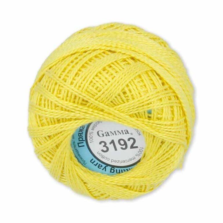 Пряжа для вязания GAMMA «ИРИС» (№3192) Ярко-желтый