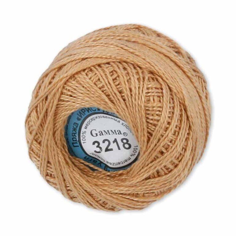 Пряжа для вязания GAMMA «ИРИС» (№3218) Светло-горчичный