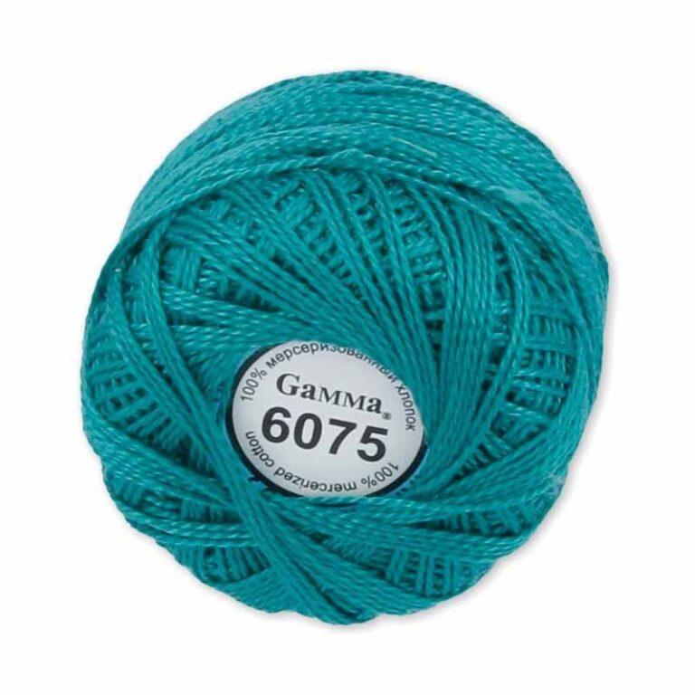 Пряжа для вязания GAMMA «ИРИС» (№6075) Темно-бирюзовый