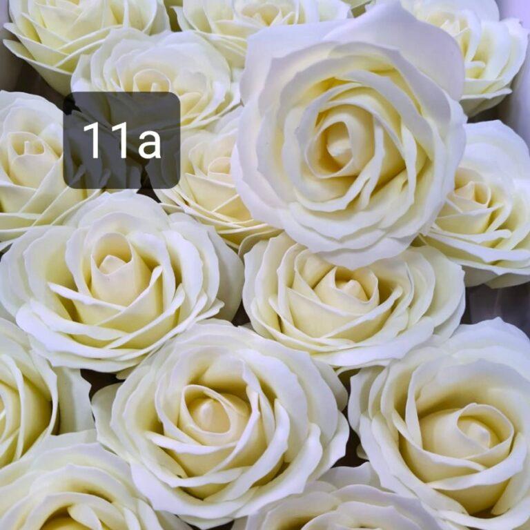 Роза из мыла (5 слоёв; №11а; цвет: кремовый; бутон 7 см)
