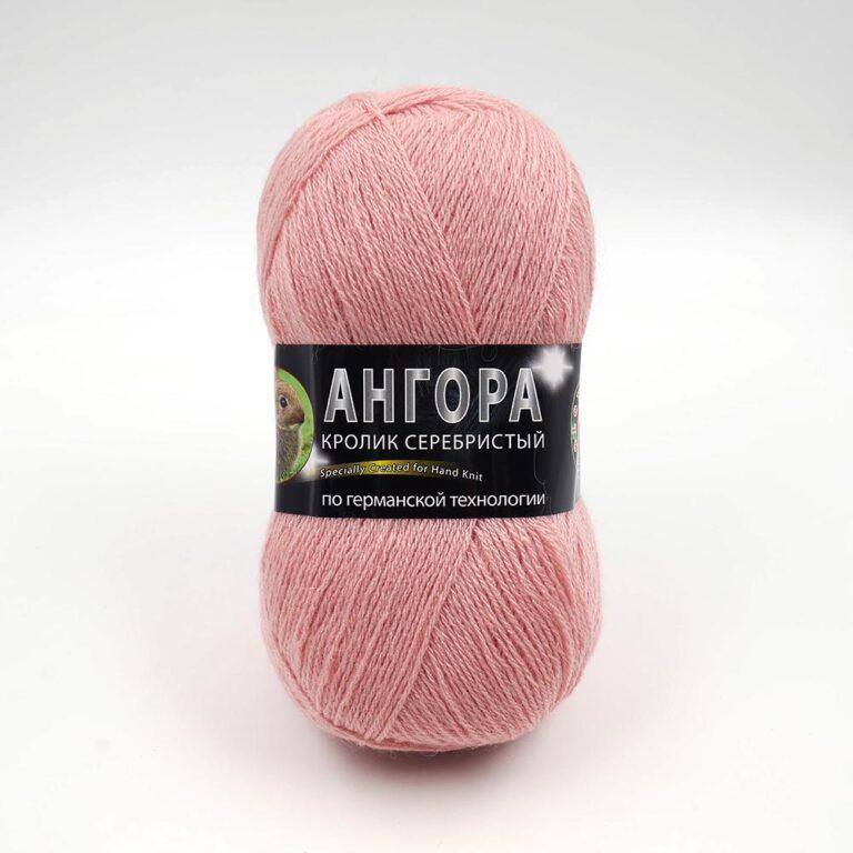 Пряжа для вязания COLOR CITY «АНГОРА КРОЛИК СЕРЕБРИСТЫЙ» (№2921) Пудра