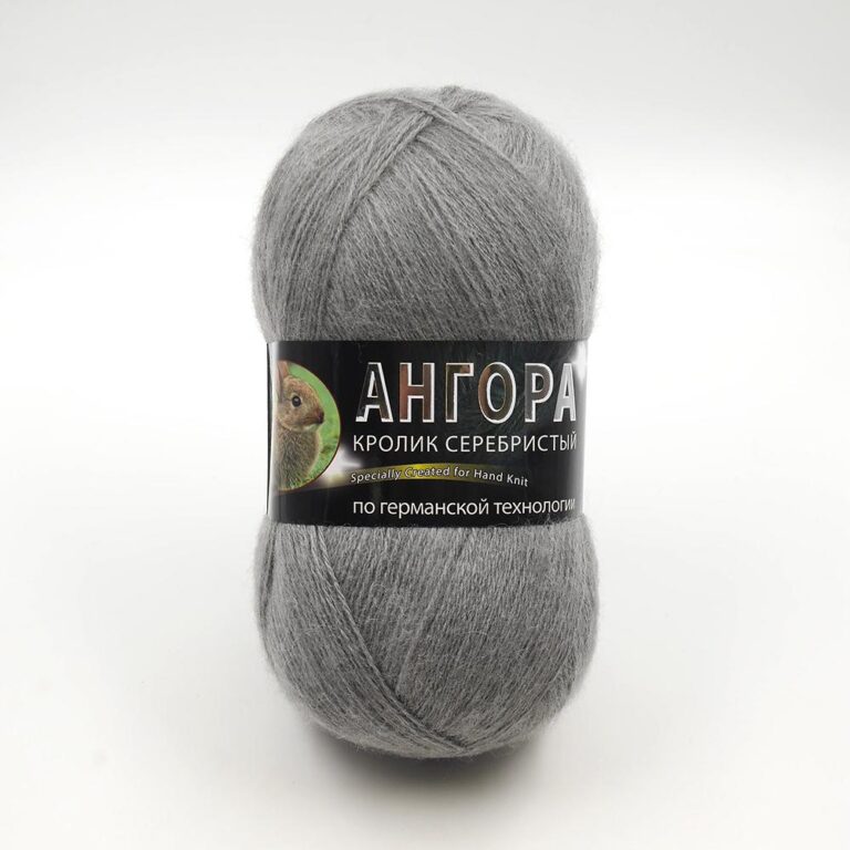 Пряжа для вязания COLOR CITY «АНГОРА КРОЛИК СЕРЕБРИСТЫЙ» (№29602) Серый