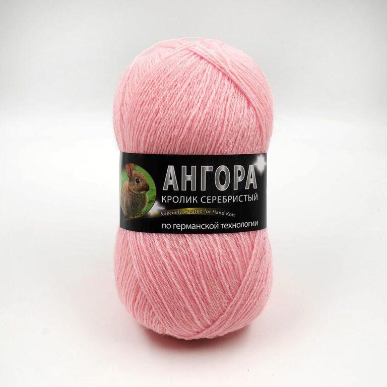 Пряжа для вязания COLOR CITY «АНГОРА КРОЛИК СЕРЕБРИСТЫЙ» (№2107) Розовый