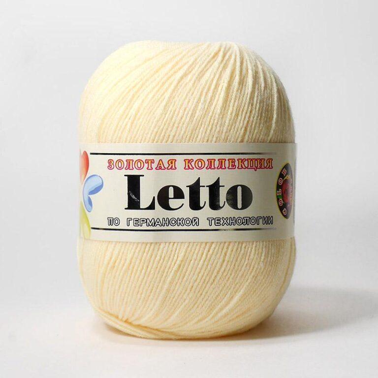 Пряжа для вязания COLOR CITY «LETTO» (№004) Нежно-желтый