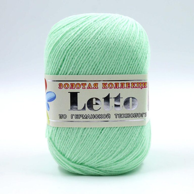 Пряжа для вязания COLOR CITY «LETTO» (№009) Светло-мятный