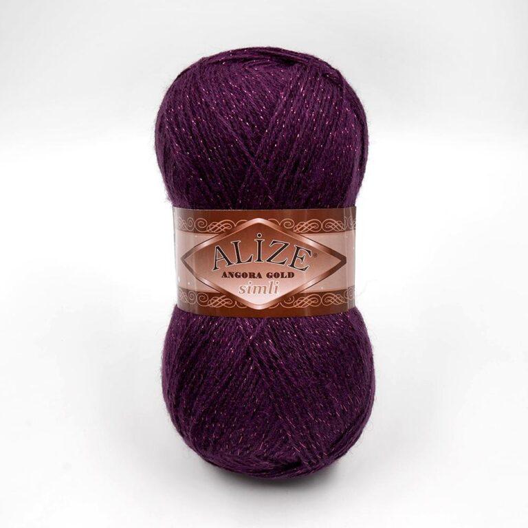 Пряжа для вязания ALIZE «ANGORA GOLD SIMLI» (№111) Сливовый