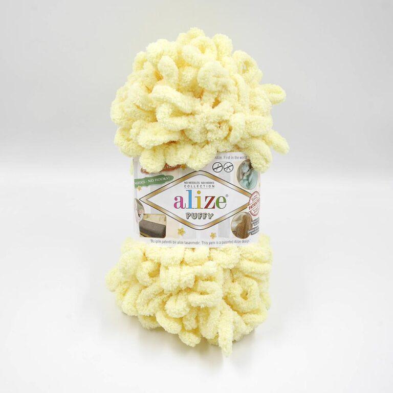 Пряжа для вязания ALIZE «PUFFY» (№13) Светлый лимон