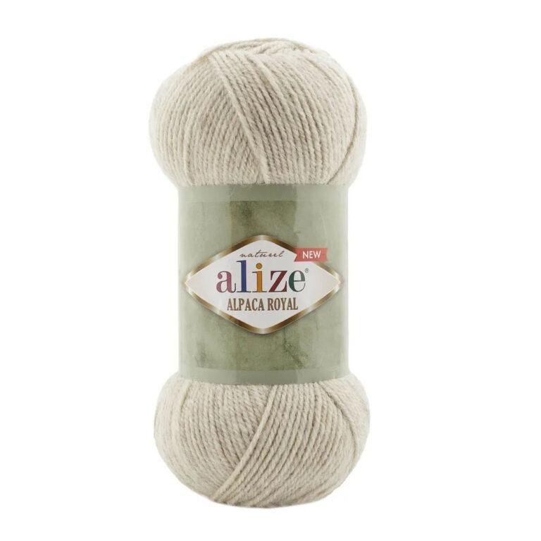Пряжа для вязания ALIZE «ALPACA ROYAL NEW» (№152) Бежевый меланж