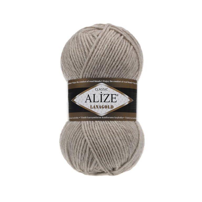 Пряжа для вязания ALIZE «LANAGOLD» (№152) Бежевый меланж