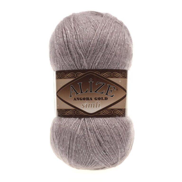 Пряжа для вязания ALIZE «ANGORA GOLD SIMLI» (№163) Серая роза