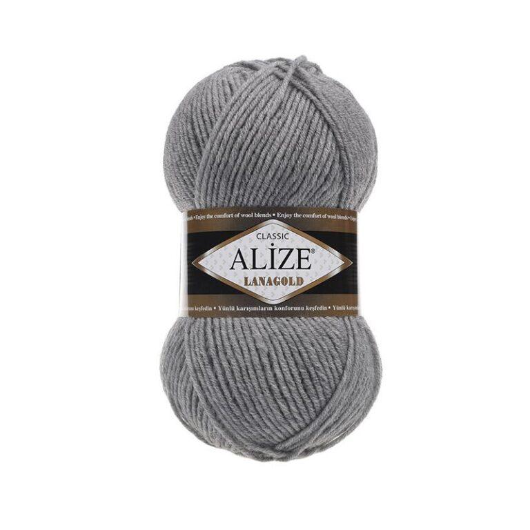 Пряжа для вязания ALIZE «LANAGOLD» (№21) Серый меланж