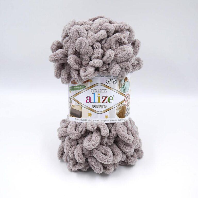 Пряжа для вязания ALIZE «PUFFY» (№268) Кофе с молоком