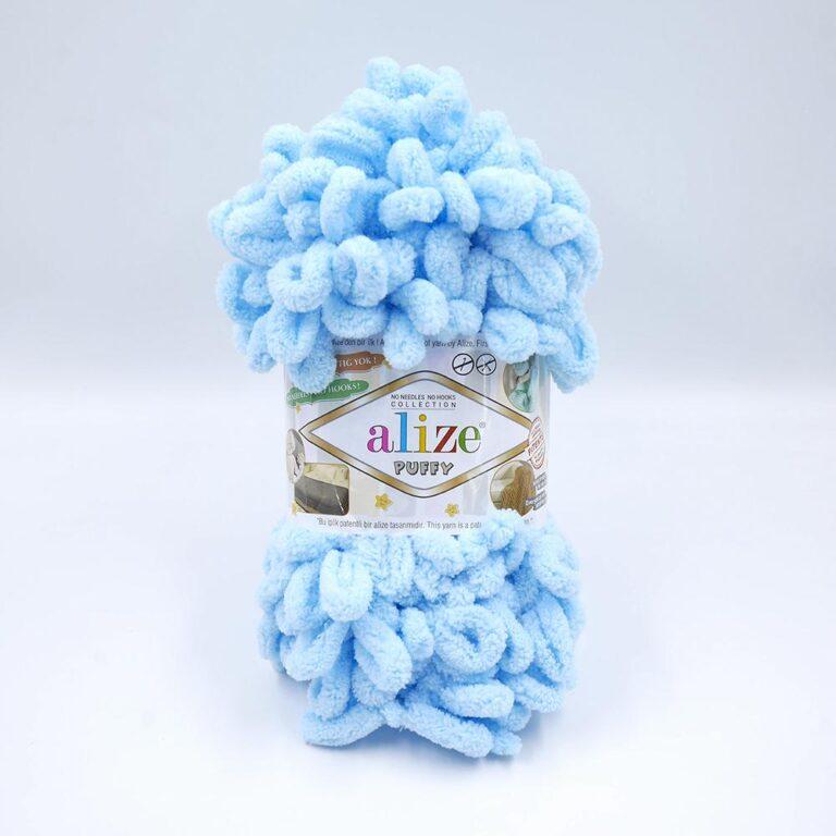 Пряжа для вязания ALIZE «PUFFY» (№287) Светло-бирюзовый