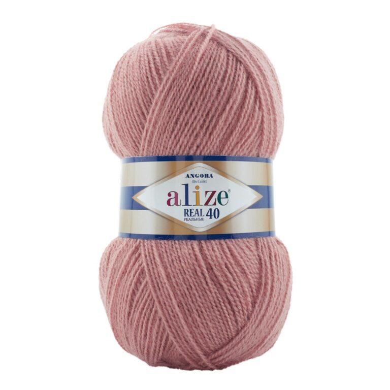 Пряжа для вязания ALIZE «ANGORA REAL 40» (№301) Сухая роза