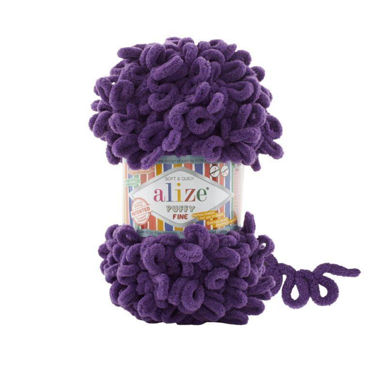 Пряжа для вязания ALIZE «PUFFY FINE» (№44) Фиолетовый
