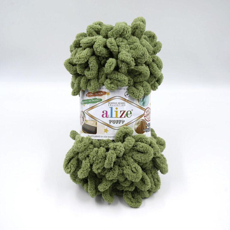 Пряжа для вязания ALIZE «PUFFY» (№485) Зеленый