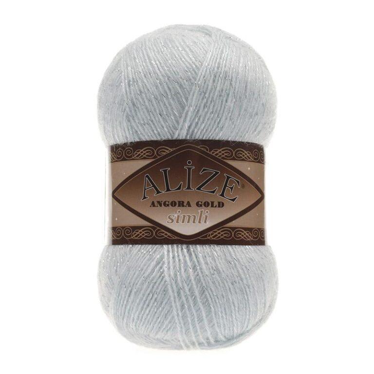 Пряжа для вязания ALIZE «ANGORA GOLD SIMLI» (№514) Зимнее небо