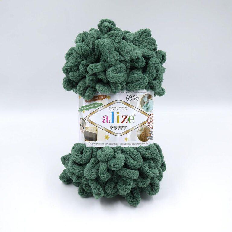 Пряжа для вязания ALIZE «PUFFY» (№532) Зеленая трава