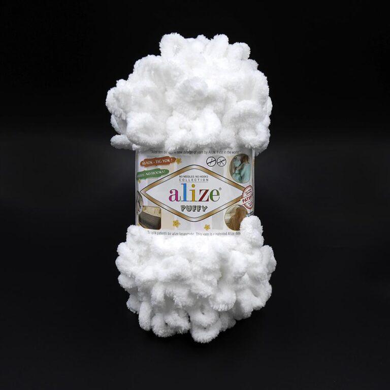 Пряжа для вязания ALIZE «PUFFY» (№55) Белый