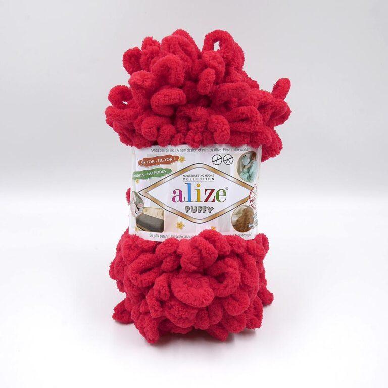 Пряжа для вязания ALIZE «PUFFY» (№56) Красный