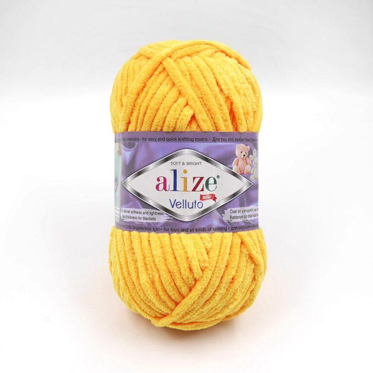 Пряжа для вязания ALIZE «VELLUTO» (№566) Желток