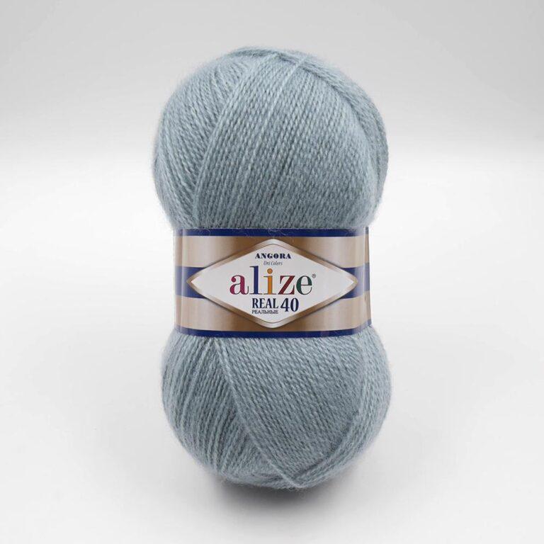 Пряжа для вязания ALIZE «ANGORA REAL 40» (№575) Голубой