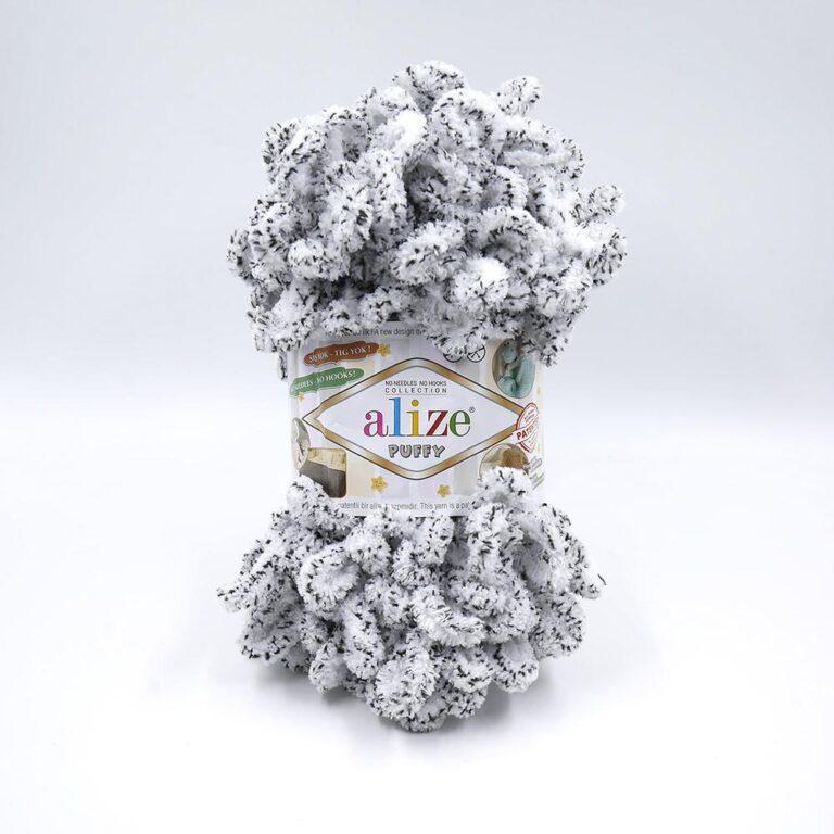 Пряжа для вязания ALIZE «PUFFY» (№686) Белый леопард