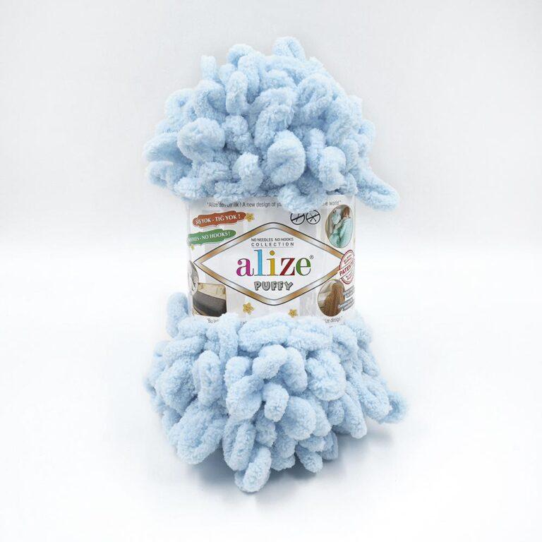 Пряжа для вязания ALIZE «PUFFY» (№730) Голубой