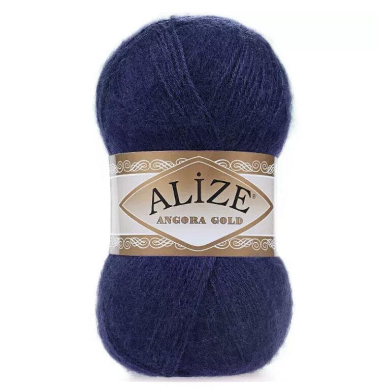 Пряжа для вязания ALIZE «ANGORA GOLD» (№58) Темно-синий
