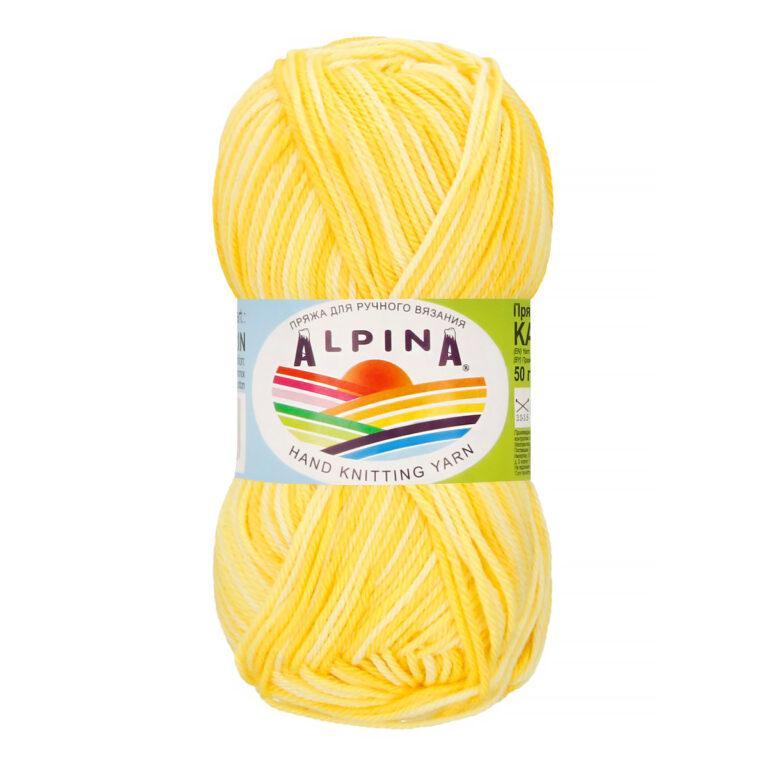 Пряжа для вязания ALPINA «KATRIN» (№046) Св.желтый-яр.желтый