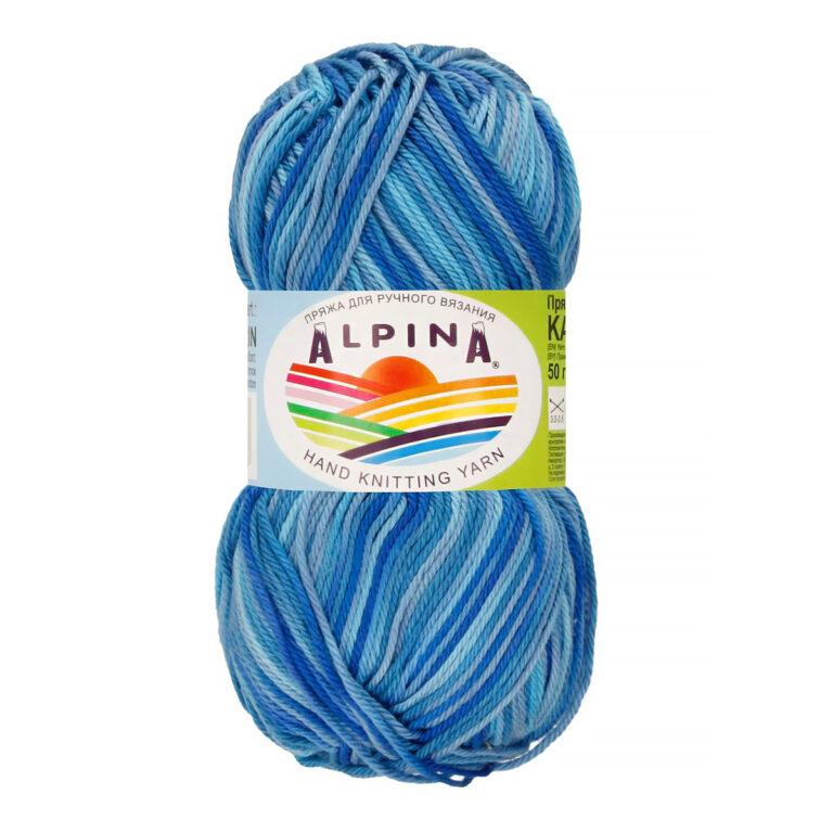 Пряжа для вязания ALPINA «KATRIN» (№9018) Джинсовый-синий