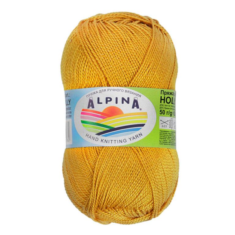 Пряжа для вязания ALPINA «HOLLY» (№191) Горчичный