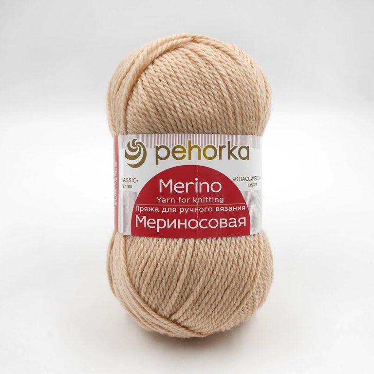 Пряжа для вязания ПЕХОРКА «МЕРИНОСОВАЯ» (№89) Фрез