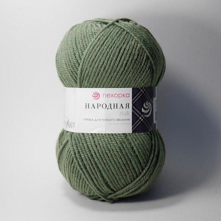Пряжа для вязания ПЕХОРКА «НАРОДНАЯ» (№117) Киви
