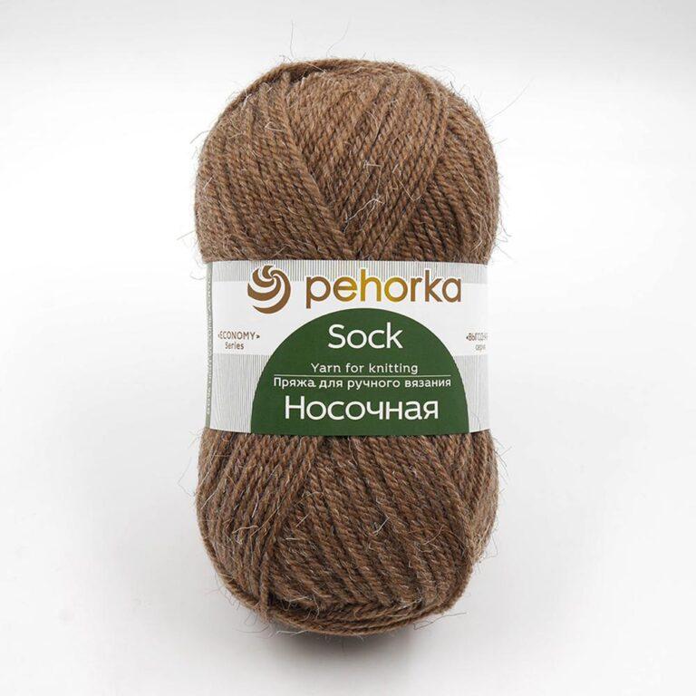 Пряжа для вязания ПЕХОРКА «НОСОЧНАЯ» (№165) Темно-бежевый