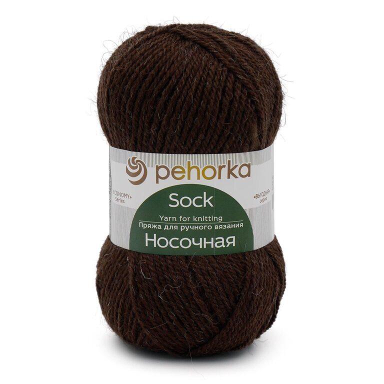 Пряжа для вязания ПЕХОРКА «НОСОЧНАЯ» (№251) Коричневый