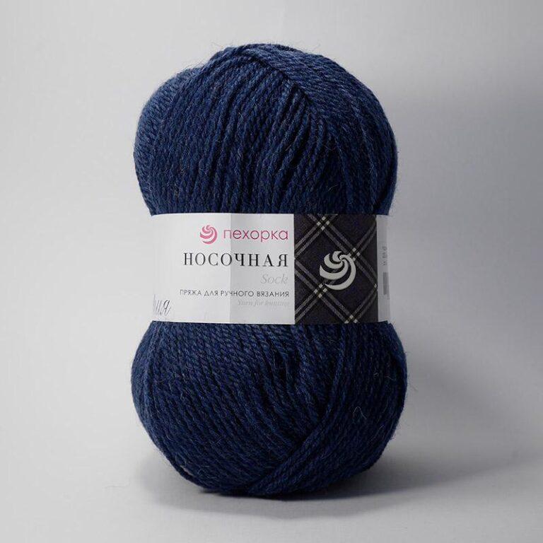 Пряжа для вязания ПЕХОРКА «НОСОЧНАЯ» (№255) Джинсовый