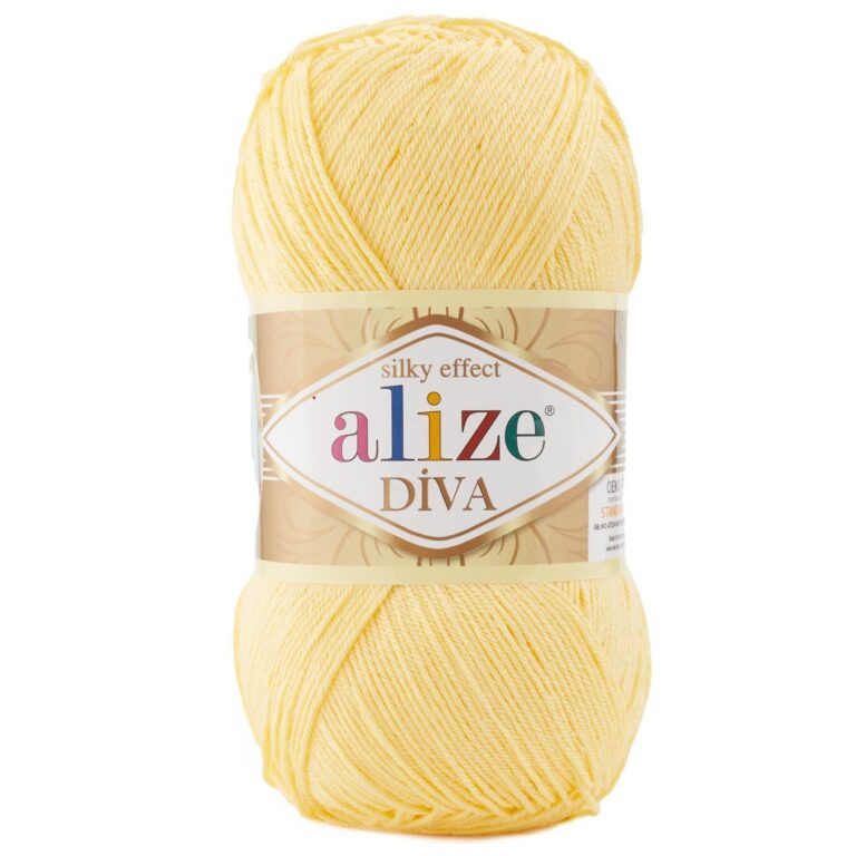 Пряжа для вязания ALIZE «DIVA» (№187) Светлый лимон