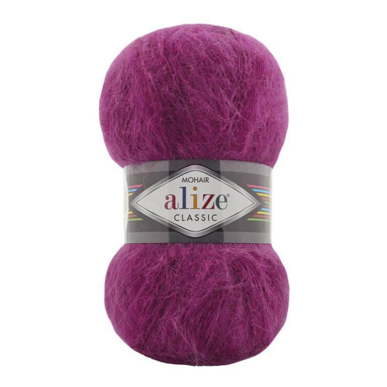 Пряжа для вязания ALIZE «MOHAIR CLASSIC» (№209) Фуксия