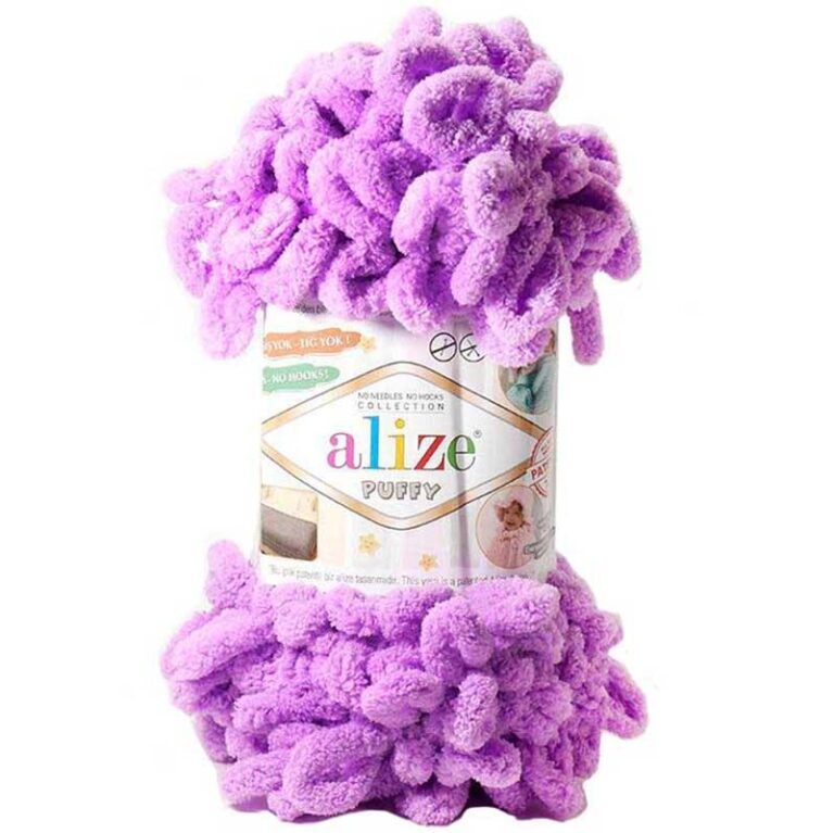 Пряжа для вязания ALIZE «PUFFY» (№378) Конфеты розовые